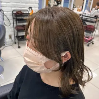 ミディアム カラー 【センターパート/ マッシュ】ryokaのヘアスタイル
