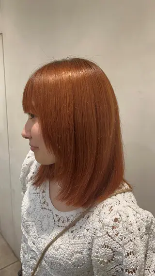 カラー 地毛風ストレート/ ケアカラー/セキネのヘアスタイル