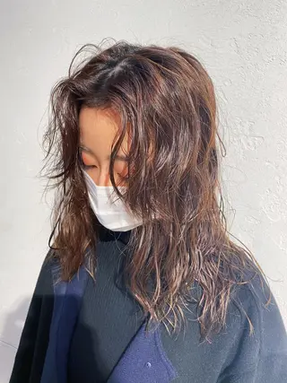 ミディアム パーマ MORIO|再現性× 癖毛レイヤーパーマのヘアスタイル