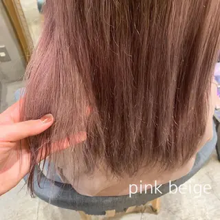 ロング カラー 髪質改善カラー&TR 縮毛矯正/弱酸性矯正のヘアスタイル