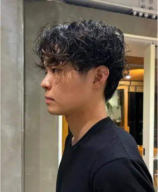 ミディアム パーマ メンズ 渋谷/原宿/メンズ/ コヤマトモヤのヘアスタイル