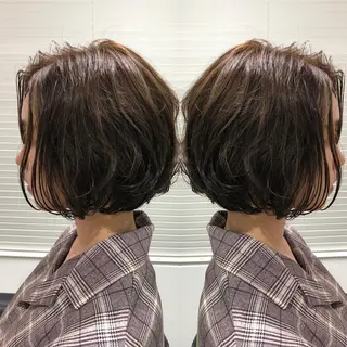 ショート カラー パーマ ✨上品可愛い 垢抜けカラー/後藤✨のヘアスタイル