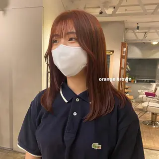 ミディアム カラー 暖色カラー/レイヤー 🌙 オノユリカのヘアスタイル