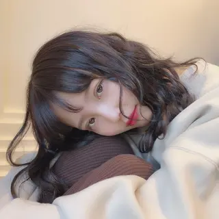 ミディアム カラー 店長/mao/ 前髪/顔周りカットのヘアスタイル