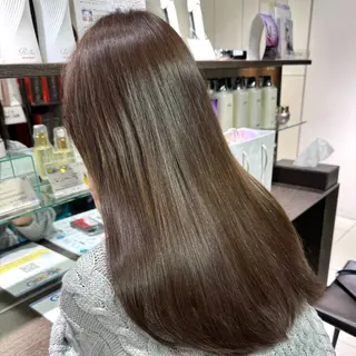 ロング カラー ヘアアレンジ ブリーチなしカラー /ベージュ/安形翔のヘアスタイル