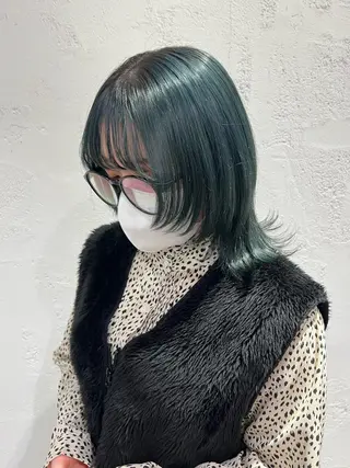 ミディアム カラー karin🌛ボブ／ 透明感たっぷりカラーのヘアスタイル