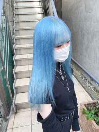 ロング カラー パーマ ヘアアレンジ メンズ キッズ ネイル マツエク・マツパ アイブロウ ハイトーン/ピンク 💗モモ໒꒱のヘアスタイル