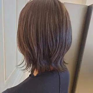 ミディアム カラー こせき えみのヘアスタイル