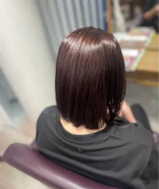 ミディアム シミズ カエデ🍁のヘアスタイル