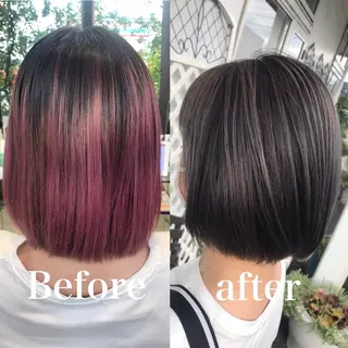 ミディアム 下條 真のヘアスタイル