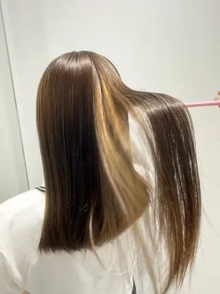 セミロング 🎀藤沢 ﾊｲﾄｰﾝ ららのヘアスタイル