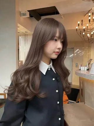 ロング カラー 韓国/レイヤー/ 透明感🩶ひかる🩶のヘアスタイル