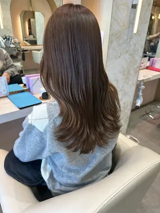 ミディアム カラー 店長/mao/ 前髪/顔周りカットのヘアスタイル