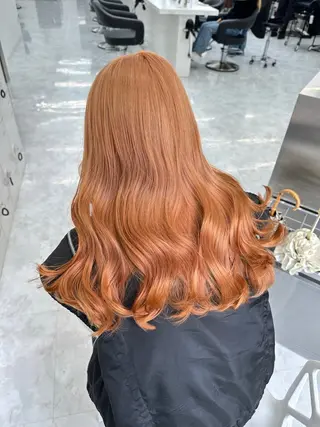 セミロング カラー ダブルカラー 韓国レイヤーKYONのヘアスタイル