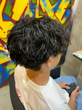 パーマ メンズ ⚡️メンズパーマ特化 mens支持◎/忠地のヘアスタイル