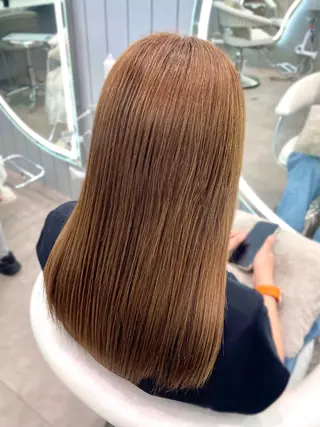 ロング 大宮🤍縮毛矯正 レイヤー🪽なるのヘアスタイル