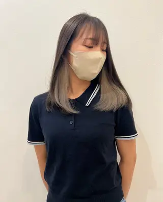 セミロング カラー LAKING　SHIGA所属・田中 亜弥のヘアスタイル