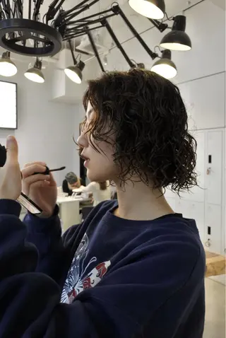 ミディアム パーマ remi ボブレイヤー/パーマのヘアスタイル