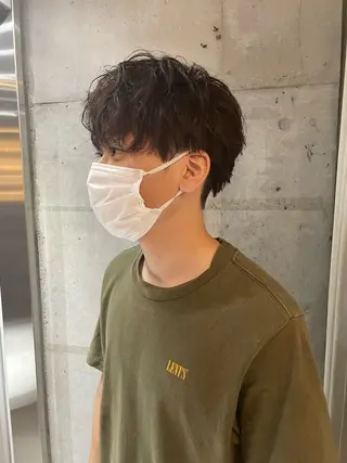 パーマ メンズ フリーランスシェアサロンルレイル所属・心斎橋/メンズ /ルレイル/地形真希のヘアスタイル