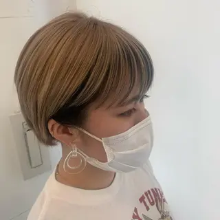 ショート カラー ヘアーメイクWiLL 西宮店所属・川上 紗也加のヘアスタイル