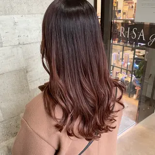 ロング カラー 村上 遥香 店長スタイリストのヘアスタイル
