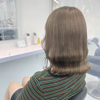 ミディアム カラー パーマ ヘアアレンジ メンズ 🤍透明感カラー🤍 ブリーチ🤍AINEのヘアスタイル