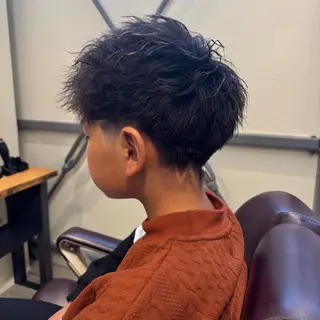 ショート パーマ メンズ キッズ 梅本 淑人のヘアスタイル