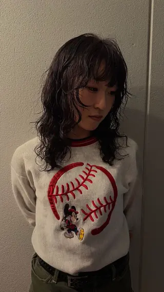 ミディアム パーマ tenn 栄店所属・mao/栄/tenn /暖色/ハイトーンのヘアスタイル