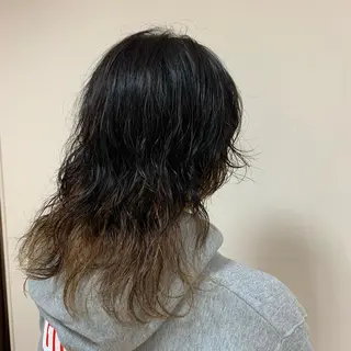 セミロング カラー パーマ ヘアアレンジ 【Sweep】おじま のぞみのヘアスタイル