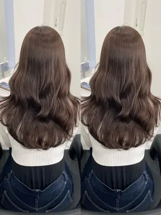 セミロング カラー ヘアアレンジ Ella所属・nana【艶髪】/ レイヤー/縮毛矯正のヘアスタイル