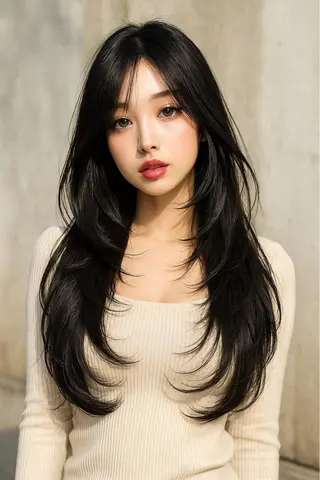 ロング カラー さく/髪質改善× 縮毛矯正/町田のヘアスタイル