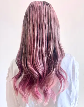 ロング カラー 古川 琴美のヘアスタイル