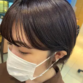 ショート カラー あやめ【顔まわり/レ イヤー/柔らかカラ】のヘアスタイル