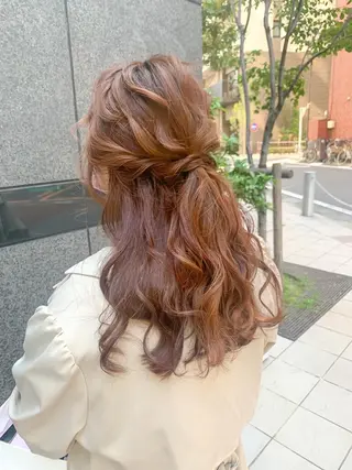 セミロング ヘアアレンジ SHANTi 飯塚 ヘアセット/髪質改善のヘアスタイル