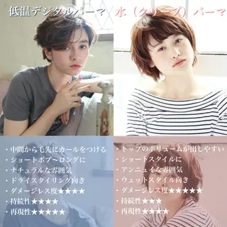 ショート カラー パーマ アンブレラカラー💫 フェイスフレーミングのヘアスタイル