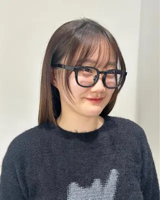 ミディアム 似合わせ前髪／ 小顔カット🎀そうのヘアスタイル