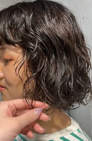ミディアム パーマ tamakawa hinaのヘアスタイル
