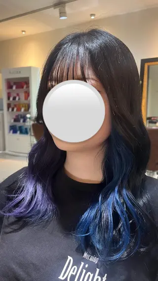 ロング カラー 大貫 遥菜のヘアスタイル