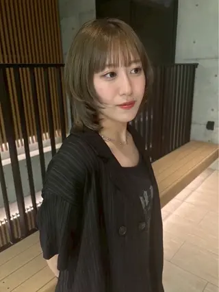 ショート カラー ヘアアレンジ umu.［韓国ヘア /レイヤーカット］のヘアスタイル