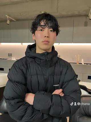 カラー パーマ メンズ 表参道/髪質改善・ 透明感 colorのヘアスタイル