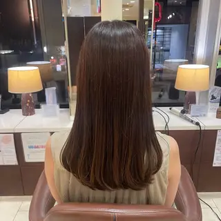 セミロング カラー 🍒暖色カラー🍒 ✨髪質改善✨西村亜弥のヘアスタイル