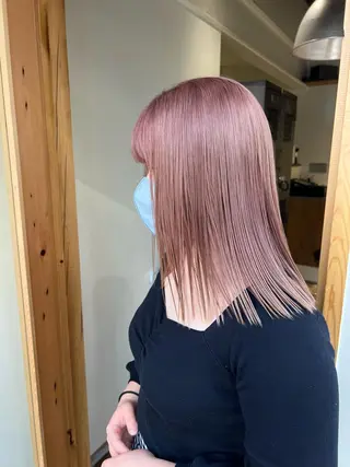 セミロング カラー nishido ハイライト/海外ヘアのヘアスタイル