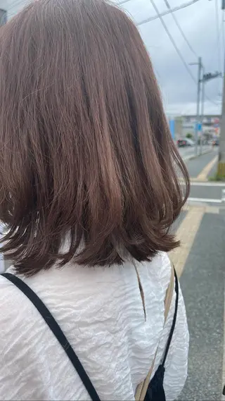 ミディアム カラー 透けるカラー💐 maeのヘアスタイル