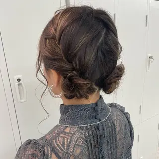 セミロング ヘアアレンジ 奥山義進/大宮 /ダブルカラーのヘアスタイル