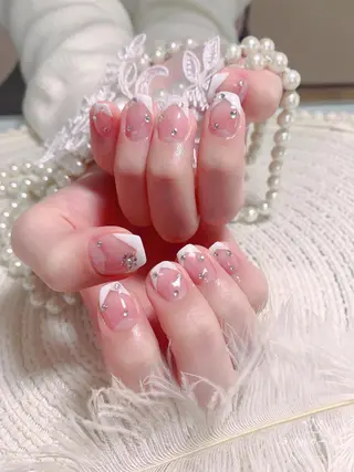 ネイル ネイルサロンAiri 長さ出し·シンプルのネイルデザイン