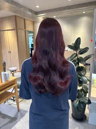 ロング カラー りあの🎀 /暖色カラー🍒のヘアスタイル