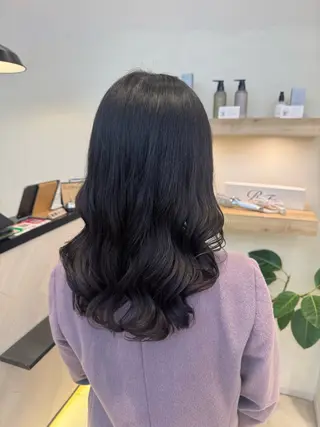 ミディアム パーマ ⭐︎ミディアム 深井朱莉⭐︎のヘアスタイル