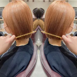 ミディアム カラー ヘアアレンジ 竹内啓太 ボブのヘアスタイル