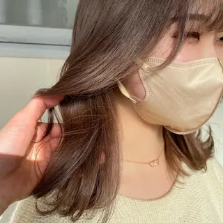 ミディアム カラー ヘアアレンジ maoブリーチ無し 似合わせカラーのヘアスタイル