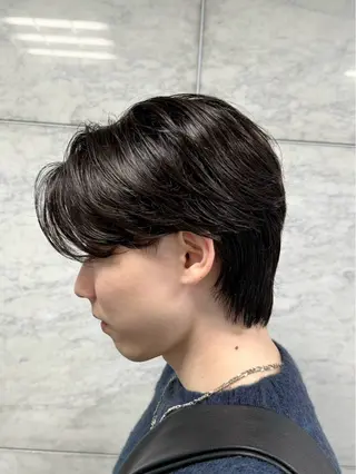 ミディアム カラー パーマ メンズ メンズ/パーマ/ 京都駅/井上光のヘアスタイル